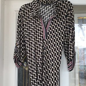 Shirt appeal dress, diamond cut design